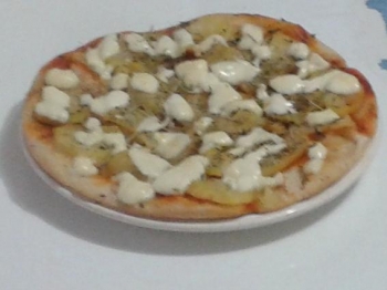 pizza con patate e con pasta madre