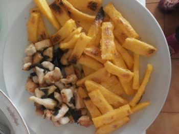 Bastoncini di polenta croccante