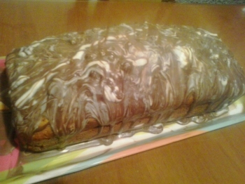 Plumcake con glassa bicolore