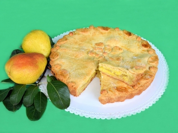 Crostata di pere e crema
