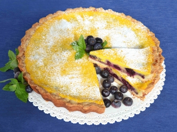 Crostata di ricotta e mirtilli