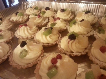 Cestini di crema e frutta