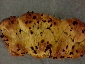 Treccia con gocce di cioccolato extrafondente