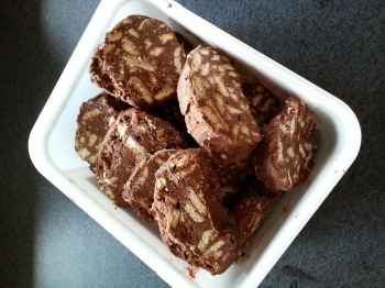 Salame di cioccolato senza uova