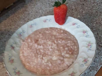 Risotto fragole e mozzarella