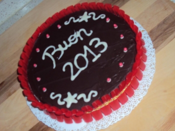 Torta con glassa al cioccolato