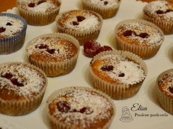 Muffin cocco e lamponi