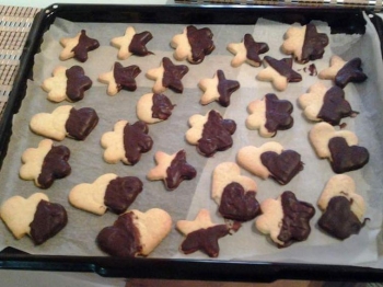 BISCOTTI DI FROLLA RICOPERTI DI CIOCCOLATO