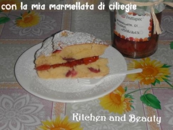 Torta mele e ciliegie farcita con la mia marmellata!
