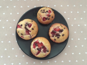 Muffin Fragole e gocce cioccolato