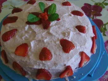 Torta nuvola di fragole