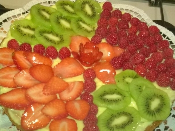 crostata di crema e frutta