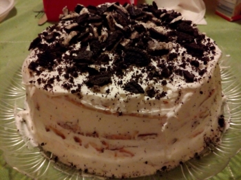 Torta di crepes agli Oreo