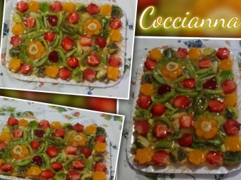 Crostata fiori di frutta