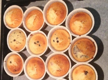 Muffin con gocce di cioccolato