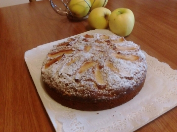 Torta di mele cin farina di farro
