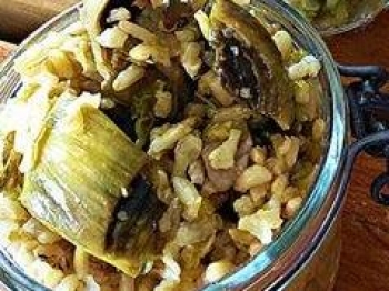 risotto carciofi verza e funghi