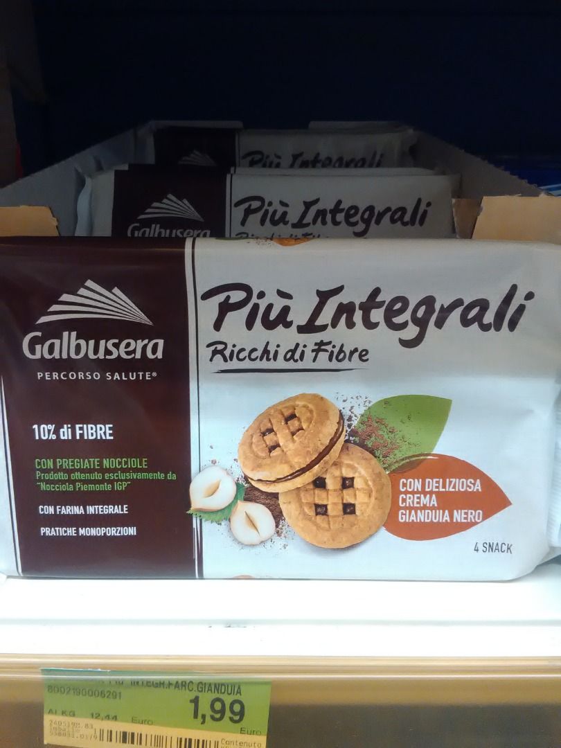 immagine post Nuovi biscotti integrali galbusera con gianduia nero