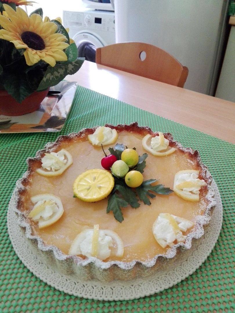 immagine post La mia crostata di frolla con crema al limone, mandata oggi a paneangeli .