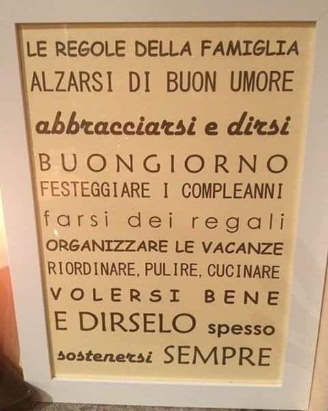 immagine post Le regole della famiglia