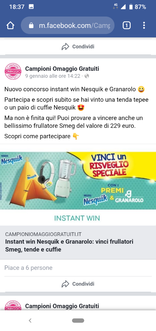 immagine post Concorso Nesquik