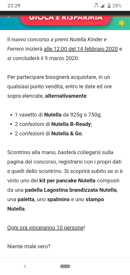 immagine post Nuovo concorso Nutella