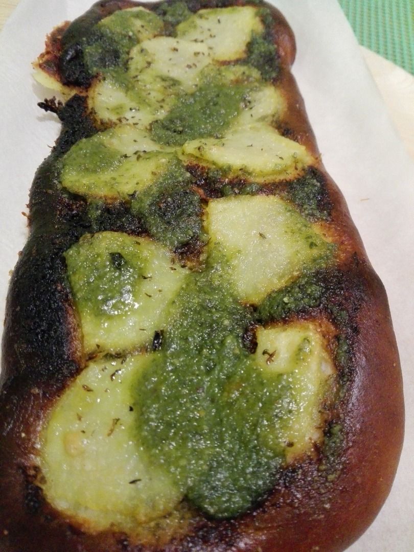 immagine post Pizza al pesto e patate,