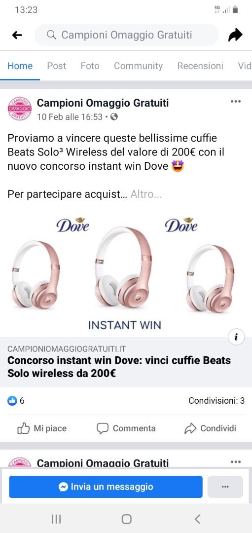 immagine post Instan win dove