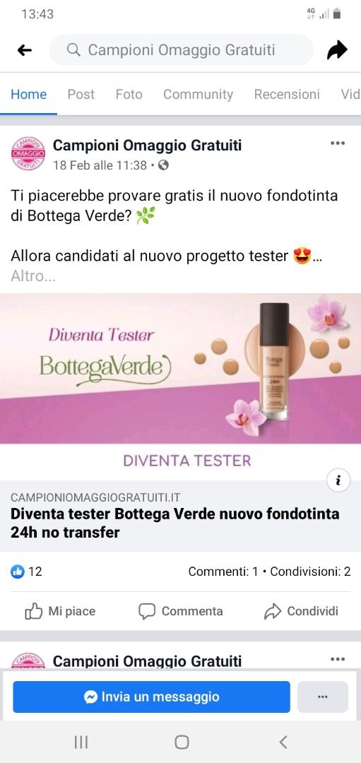 immagine post Bottega verde