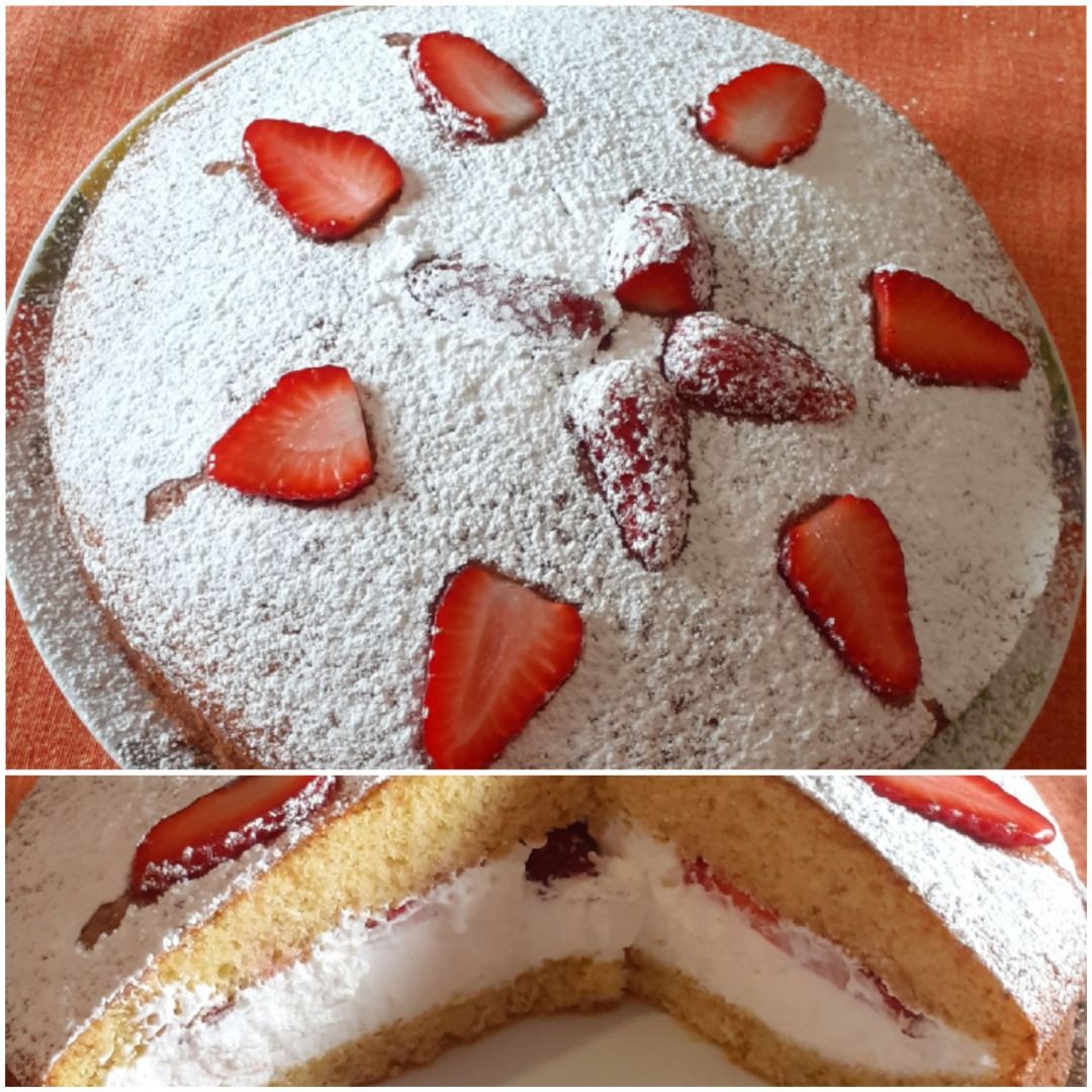 immagine post Torta per la festa della mamma  con fragole