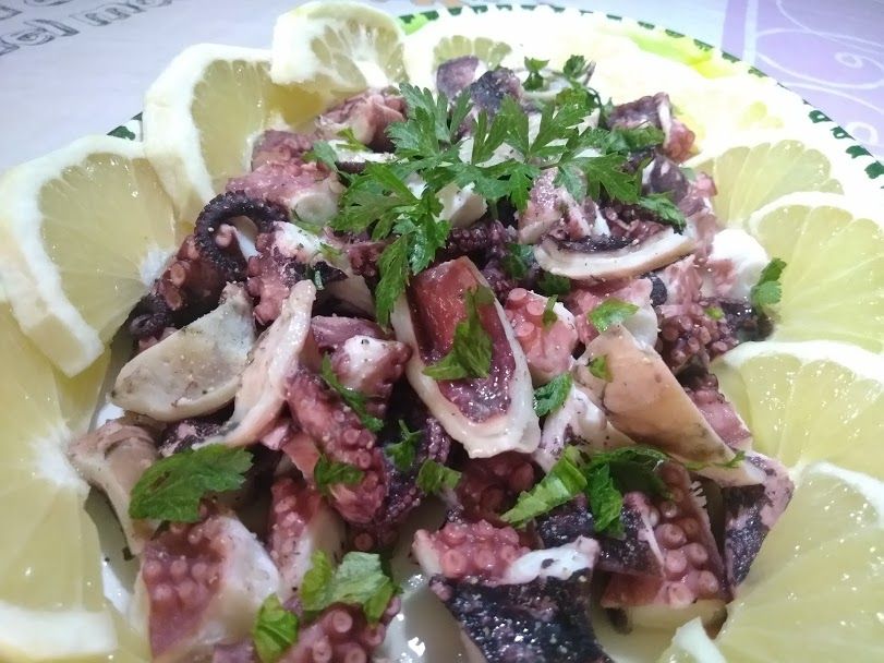 immagine post insalata di polpo con olio e limone