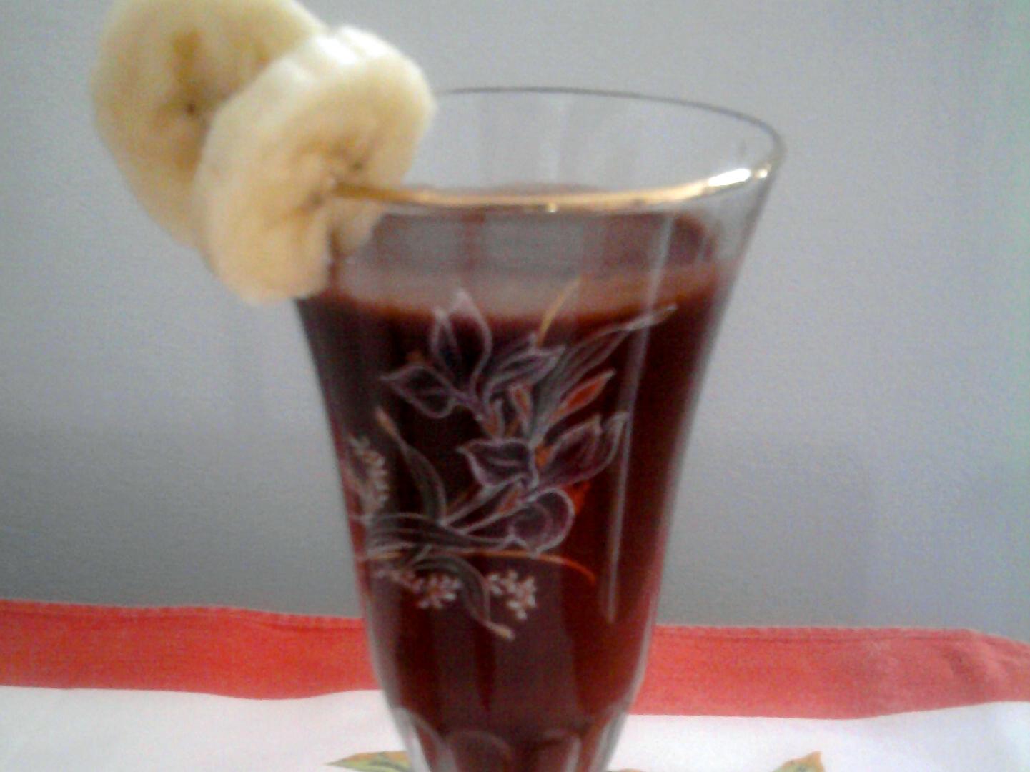 Smoothie alla banana e al cacao