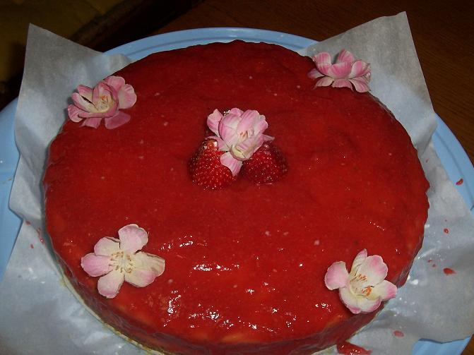 Cheesecake con Strawberry topping 