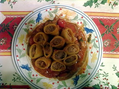 PACCHERI FARCITI con TONNO e BOTTARGA