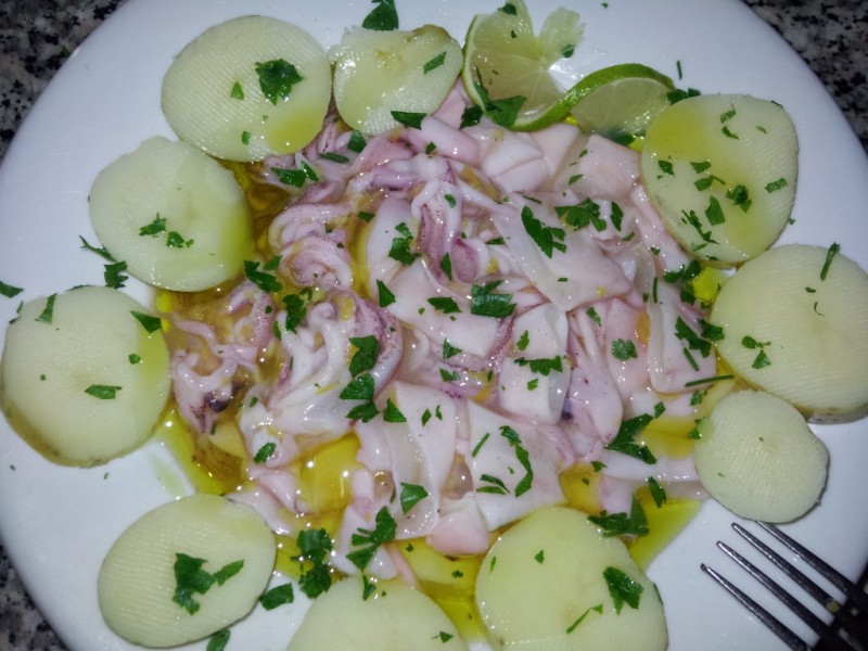 insalata di calamaretti marinati