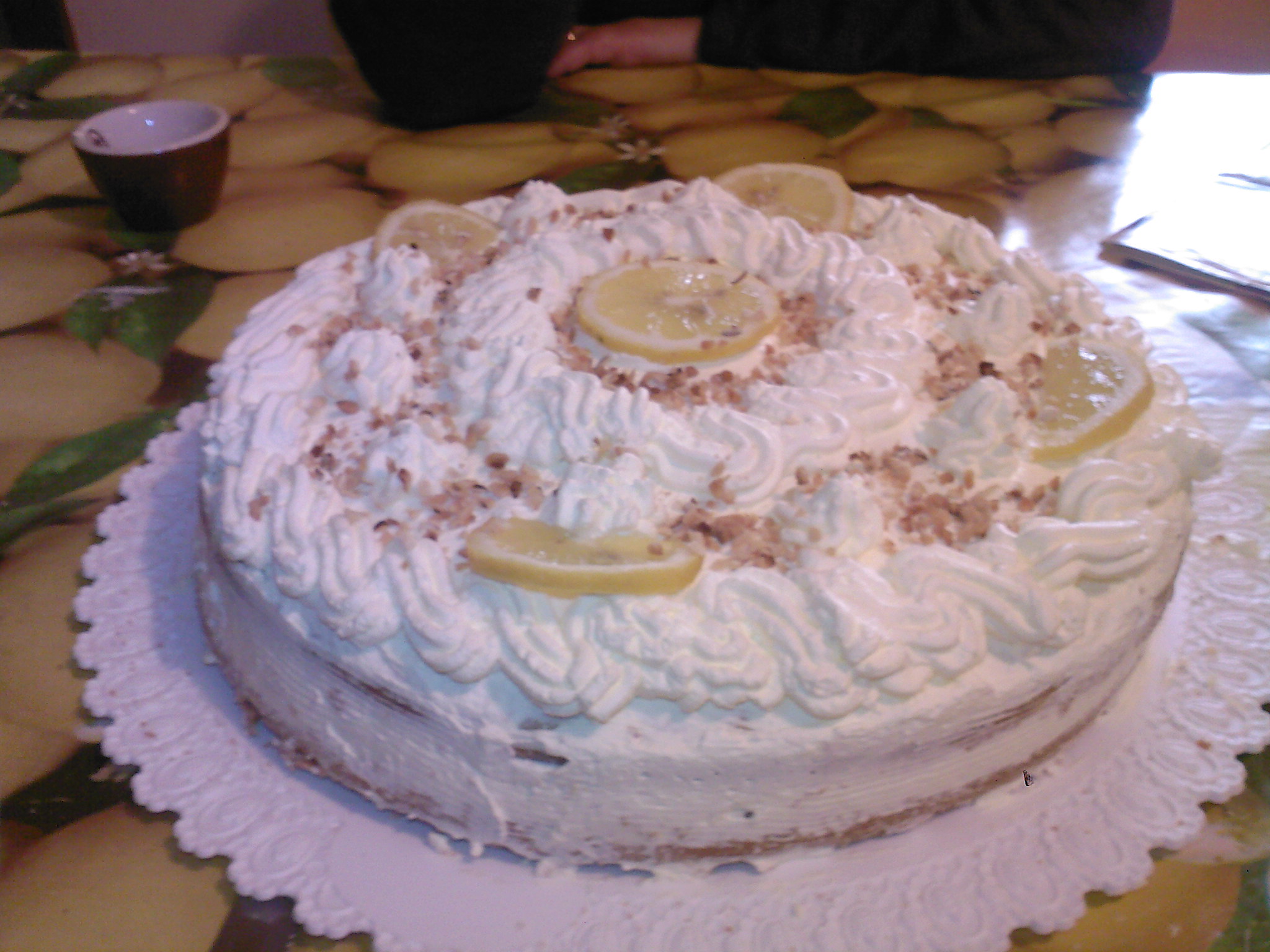 Torta con crema di limone