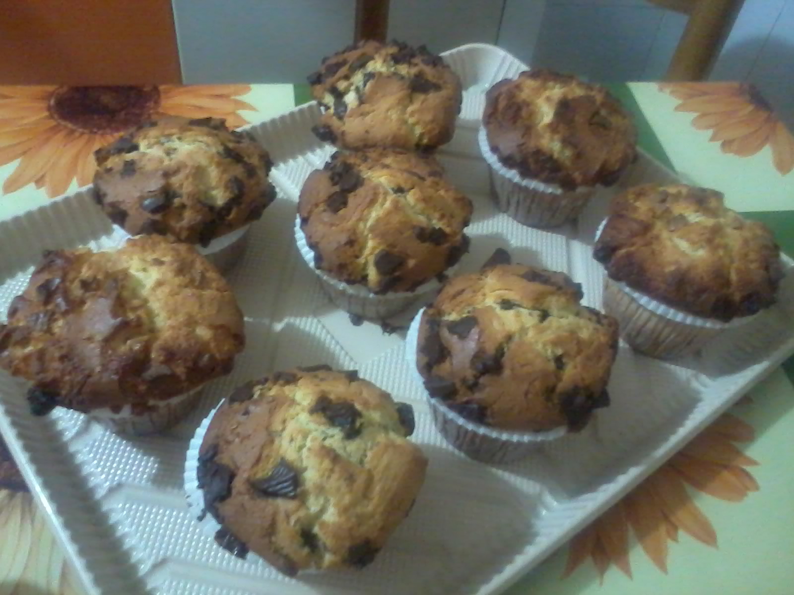 Muffin con scaglie di cioccolata