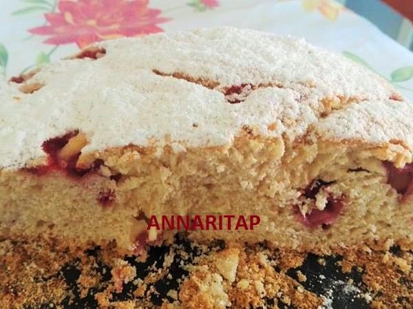 Torta simil paradiso leggera (senza burro e latte) con fragole