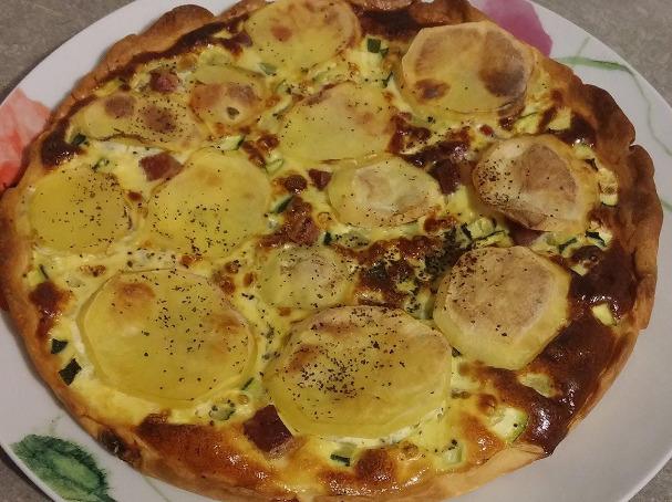 Quiche zucchine, patate e speck