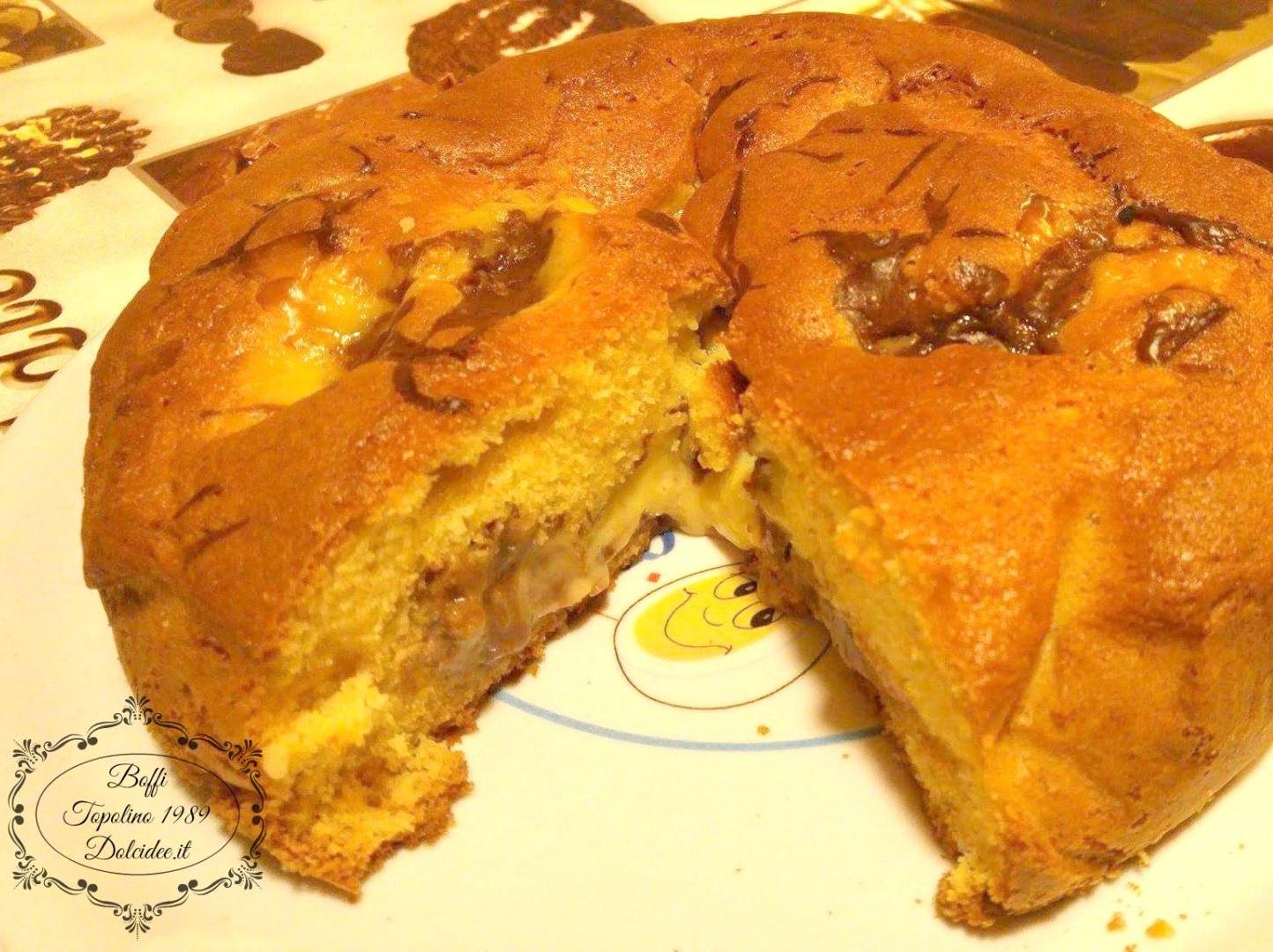 Torta Nua con crema pasticciera alla vaniglia e cioccolato