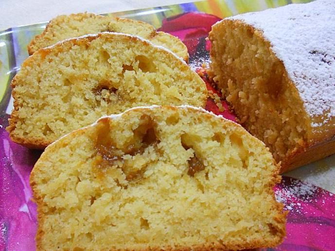 Plumcake alla zucca con cuore di marmellata di fichi