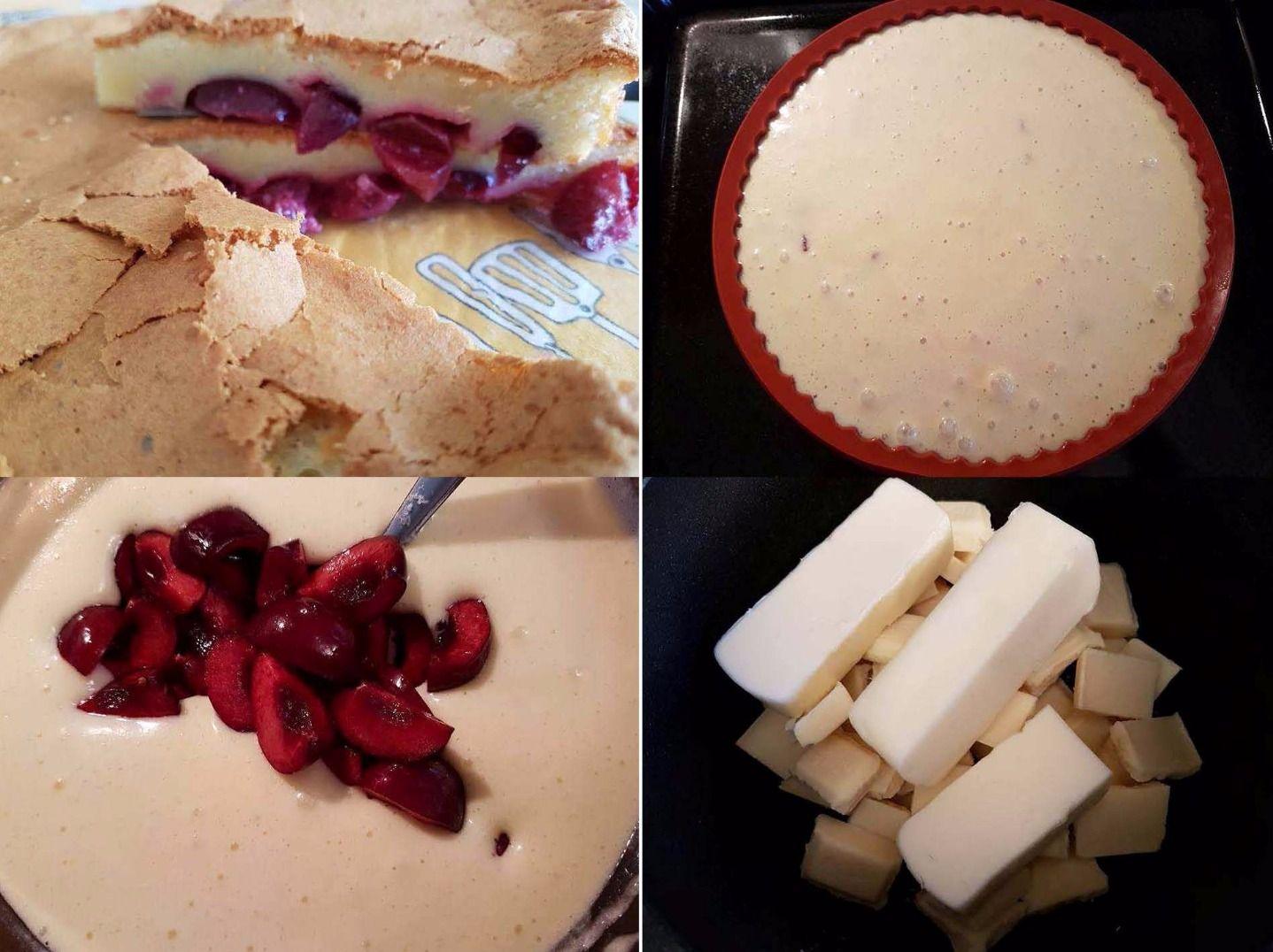 Torta cremosa al cioccolato bianco e ciliegie