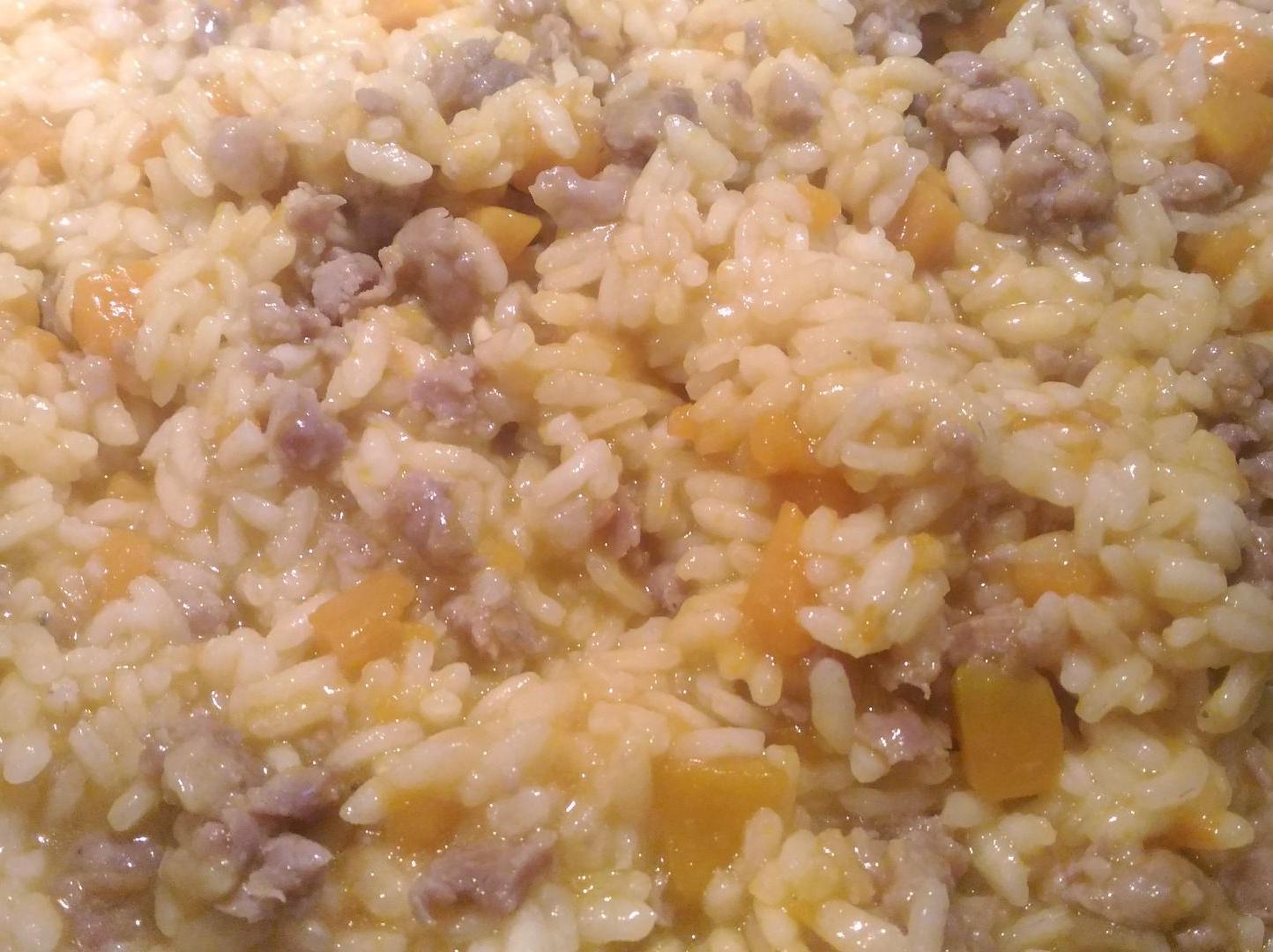 Risotto zucca e salsiccia