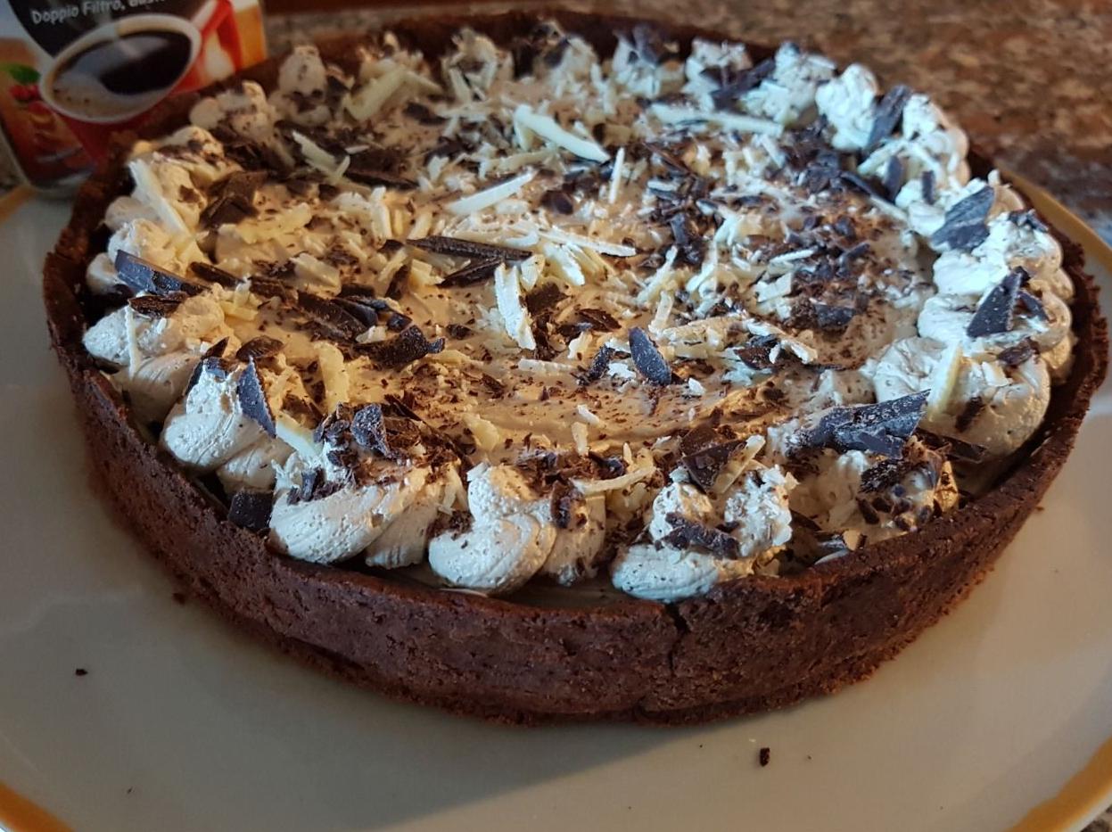 Crostata cioccolato bianco e crema al caffé