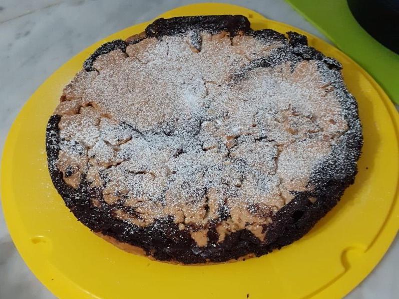 Torta di frolla con crema al cioccolato ☺️