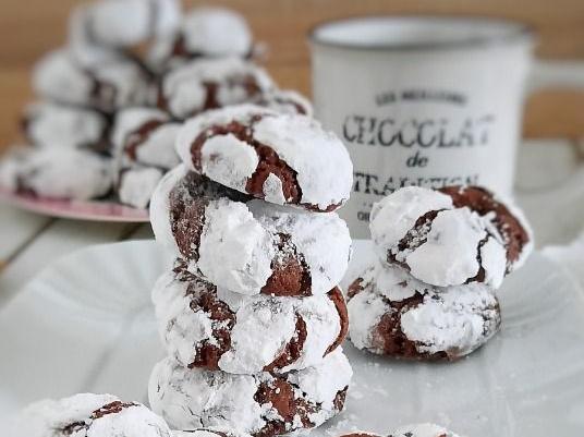 Crinkle cookies al cioccolato