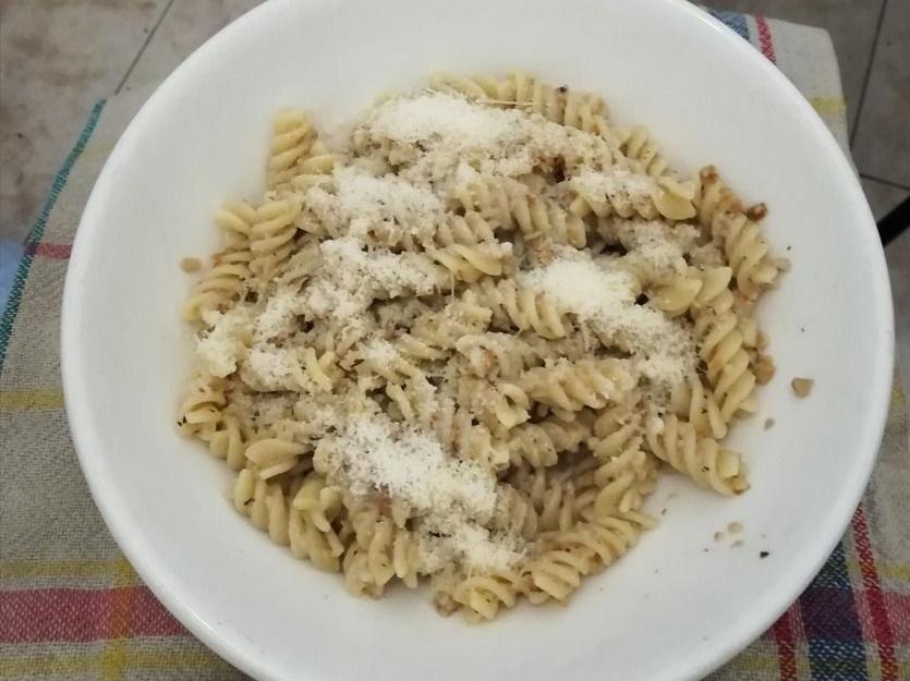 Fusilli con funghi, zenzero e menta