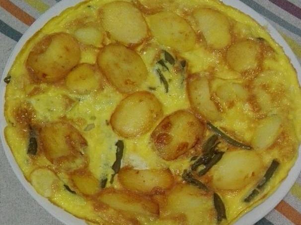 Frittata di patate e fagiolini