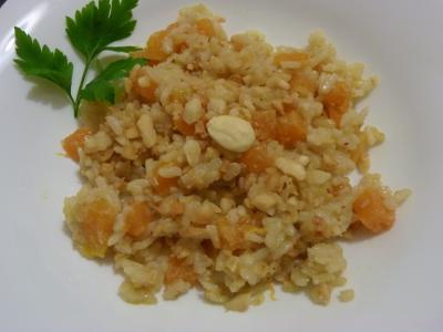 RISOTTO CON ZUCCA E MANDORLE