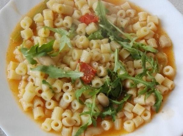 Pasta fagioli e rucola